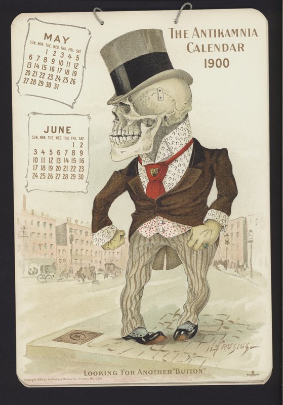 Illustration pour le Calendrier Antikamnia, 1900 - Louis Crucius or Crusuius