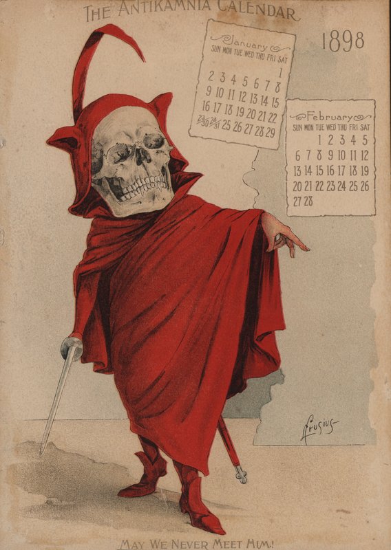 Mephistopholes, Illustration pour le calendrier Antikamnia - Louis Crucius or Crusuius