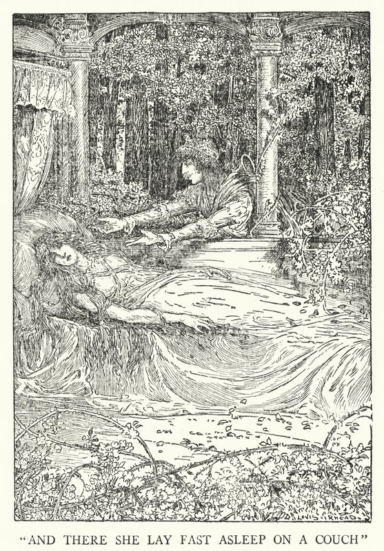 "Et là, elle dormait profondément sur un canapé" - Louis John Rhead