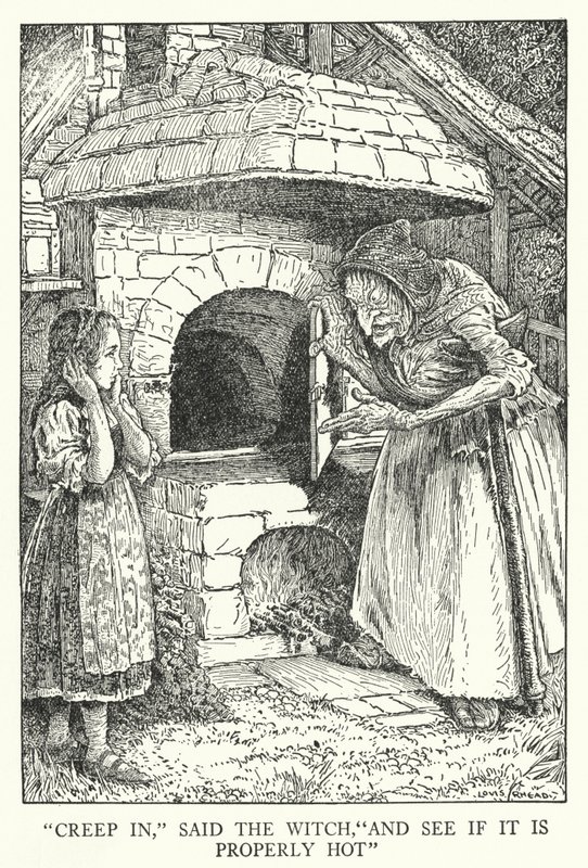 "Rampe dedans," dit la sorcière, "Et vois si c