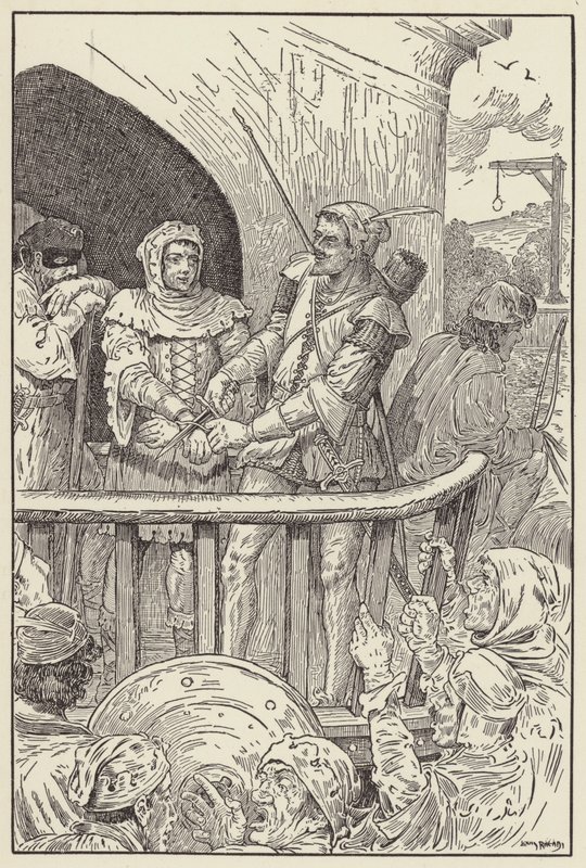 Petit Jean coupa rapidement les liens de Will Stutely - Louis John Rhead