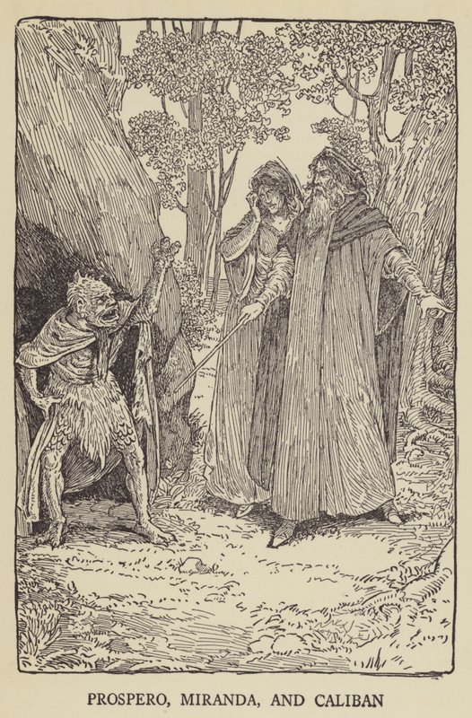 Prospero, Miranda et Caliban - Louis John Rhead
