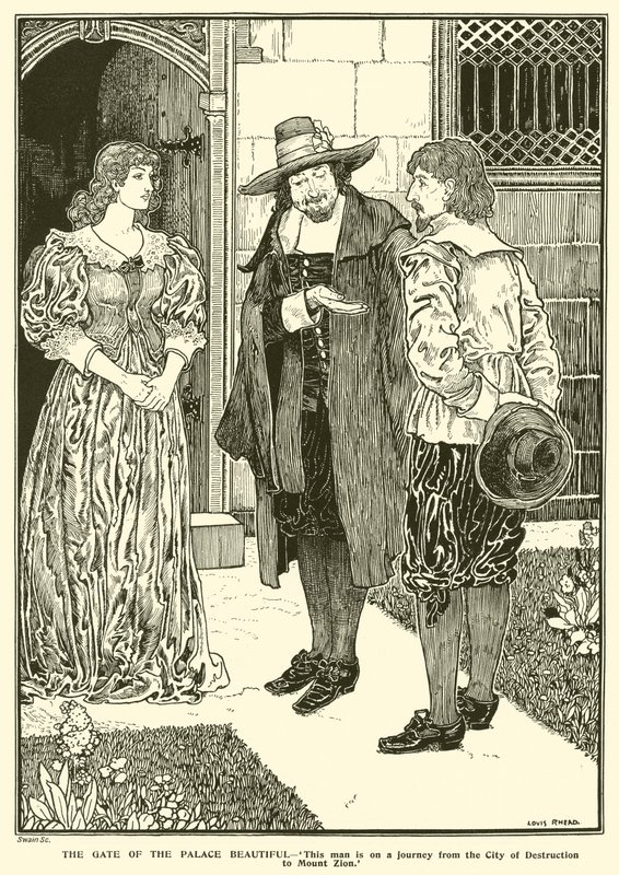 La porte du Palais Beau (gravure) - Louis John Rhead