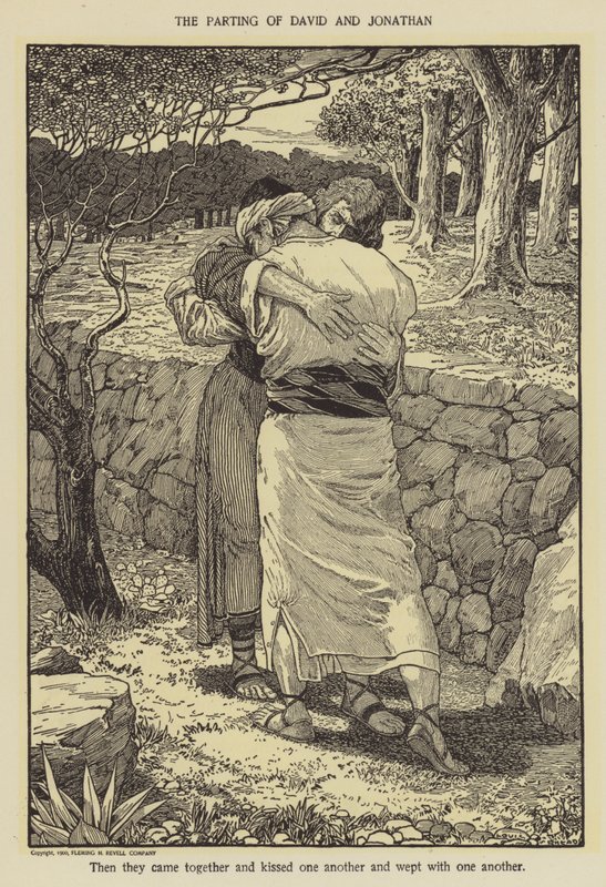 La séparation de David et Jonathan - Louis John Rhead