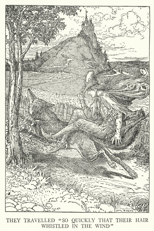 Ils voyageaient "si vite que leurs cheveux sifflaient dans le vent" - Louis John Rhead