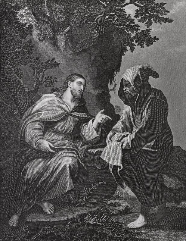 Christ tenté, Luc, Ch 4, vs 3-13 (gravure) - Luca (after) Giordano