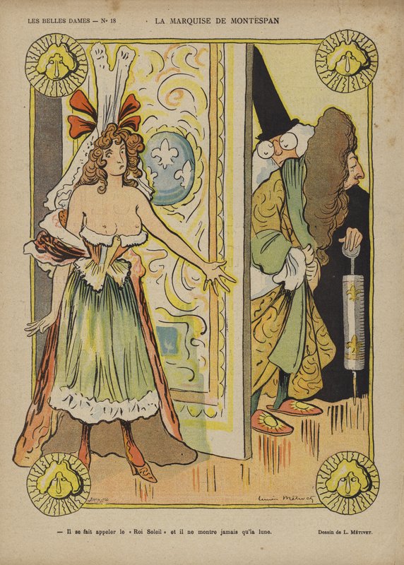 La Marquise de Montespan, Illustration pour Le Rire - Lucien Metivet