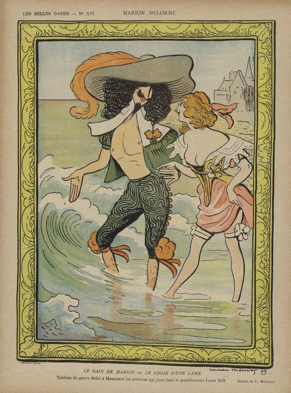 Marion Delorme, Illustration pour Le Rire - Lucien Metivet
