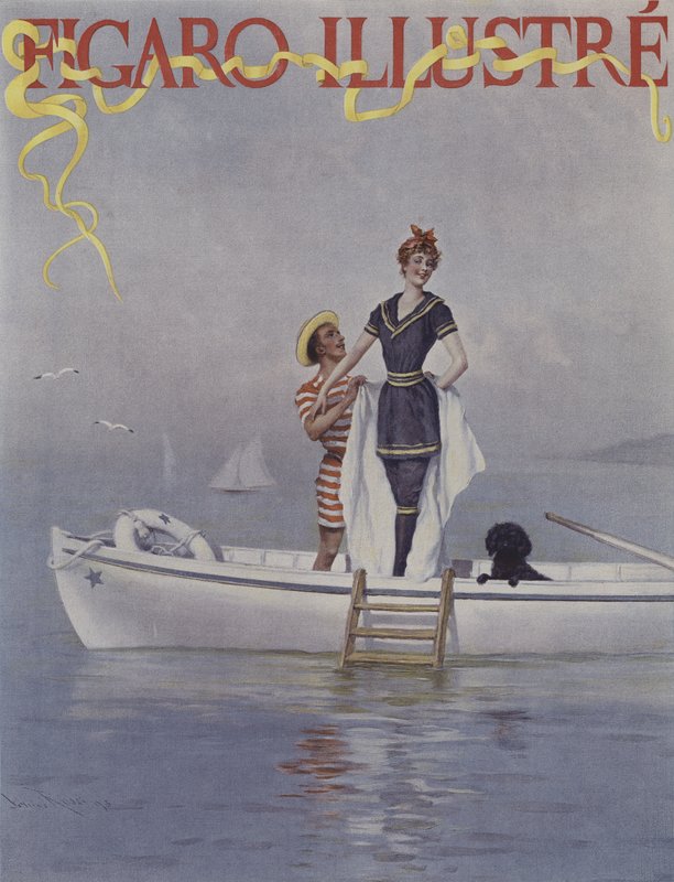 Une Pleine Eau en Mer. Couverture de Le Figaro Illustré, août 1894 - Lucius Rossi