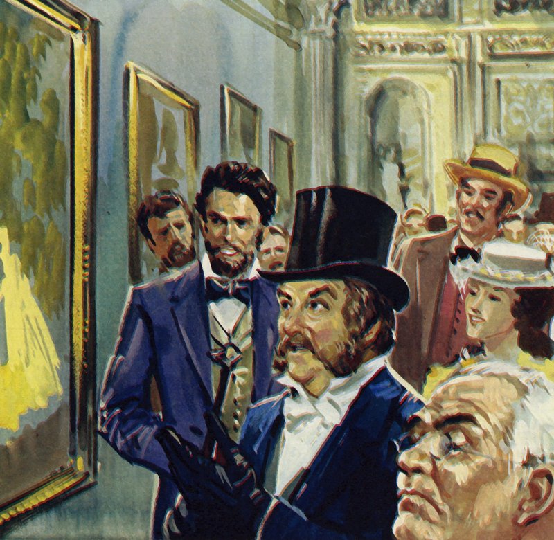 La Loge est la contribution de Renoir à la première exposition des Impressionnistes (lithographie couleur) - Luis Arcas Brauner