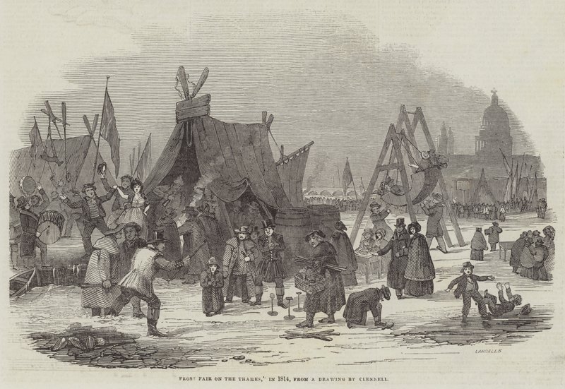 Foire sur la glace sur la Tamise, en 1814 - Luke Clennell