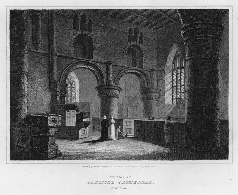 Intérieur de la cathédrale de Carlisle, Cumberland (gravure) - Luke (after) Clennell