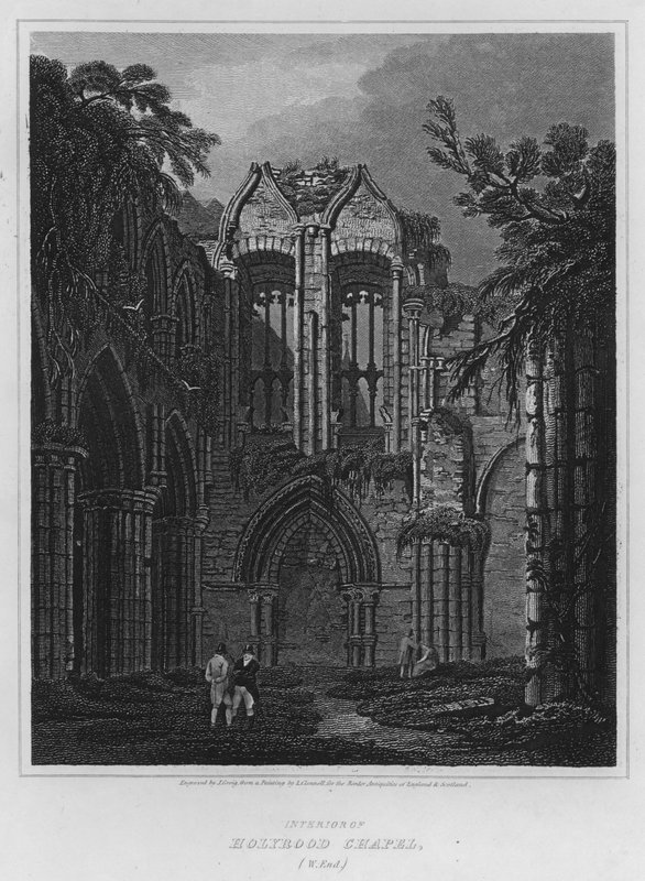 Intérieur de la chapelle de Holyrood, West End (gravure) - Luke (after) Clennell