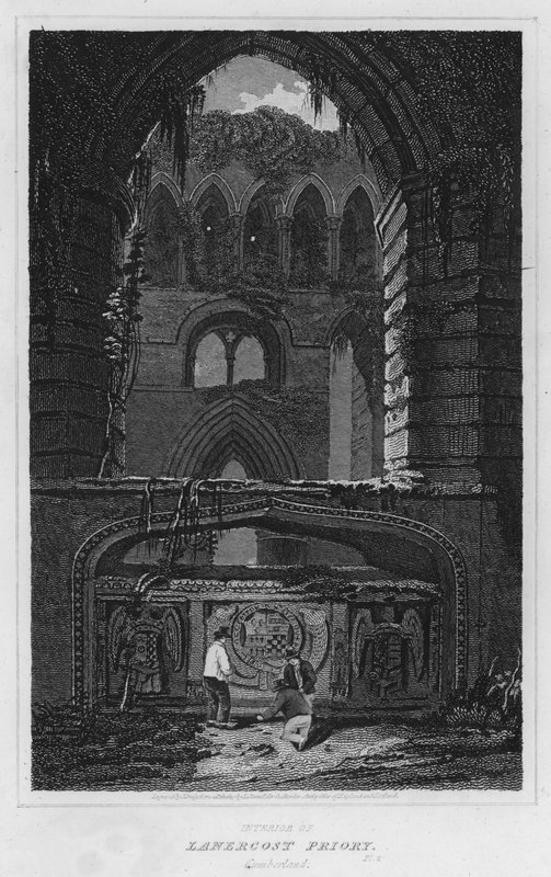 Intérieur du prieuré de Lanercost, Cumberland (gravure) - Luke (after) Clennell