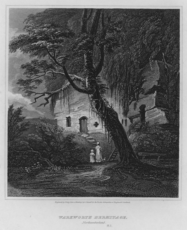 Ermitage de Warkworth, Northumberland (gravure) - Luke (after) Clennell