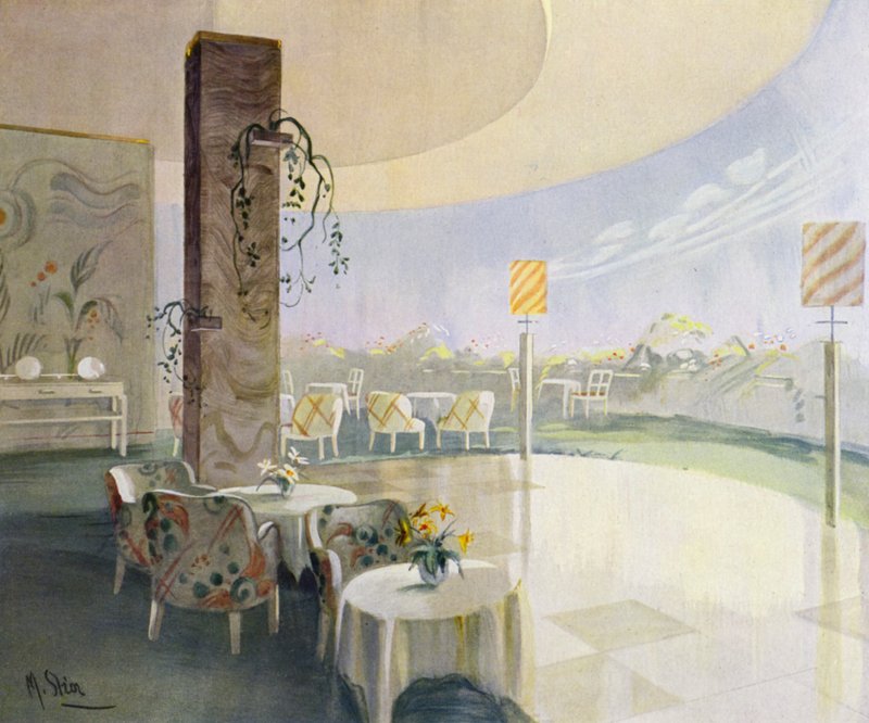 Intérieurs des années 1930 : Café en terrasse - M. Stier