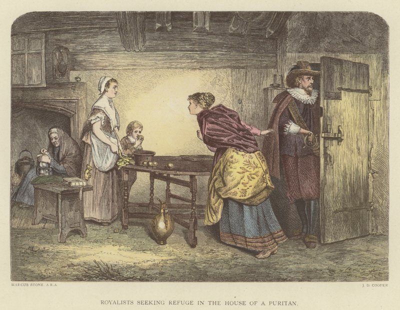 Royalistes cherchant refuge dans la maison d