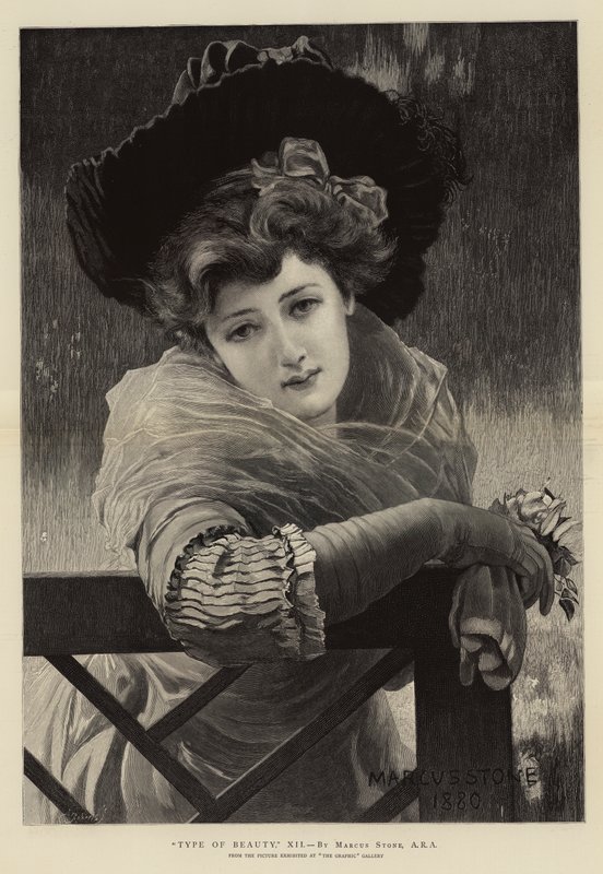 "Type de beauté," XII (gravure) - Marcus (after) Stone