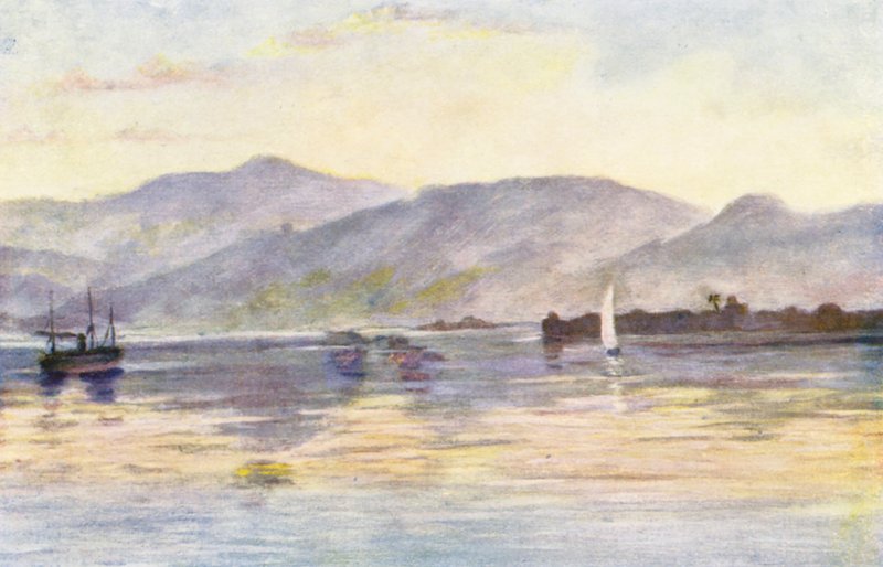 Beyrouth, montrant le mont Sannin et le Lazaret, lumière du matin - Margaret Thomas