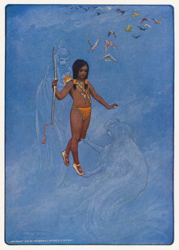 Illustration pour Hiawatha par Longfellow - Maria Louise Kirk