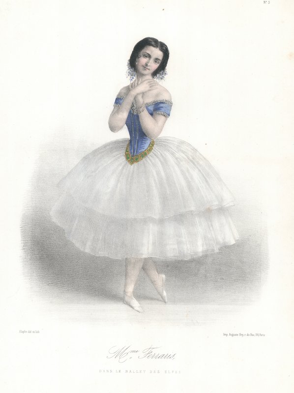 La danseuse de ballet italienne Amalia Ferraris dans le Ballet des Elfes à l