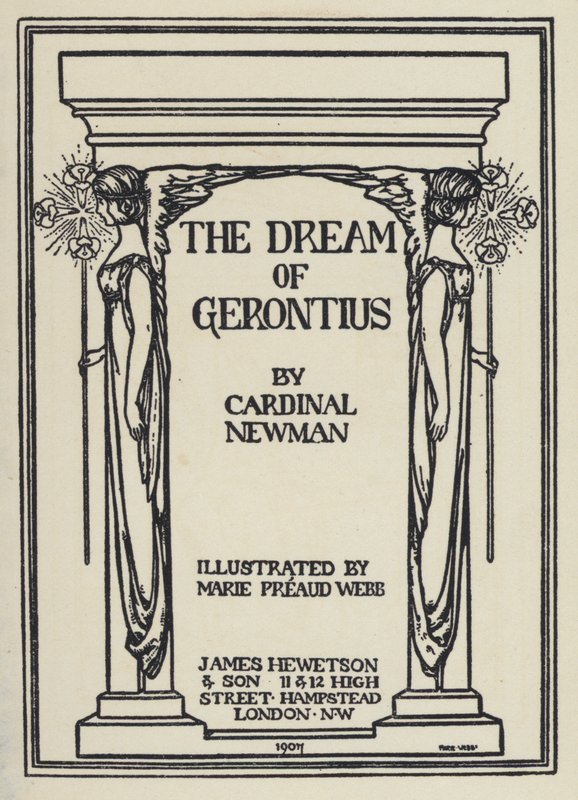 Illustration pour Le Rêve de Gerontius par le Cardinal Newman (lithographie) - Marie Preaud Webb