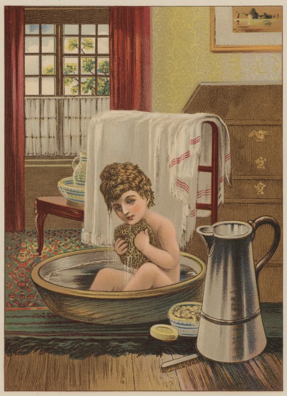 Enfant prenant un bain - Mary Ellen Edwards