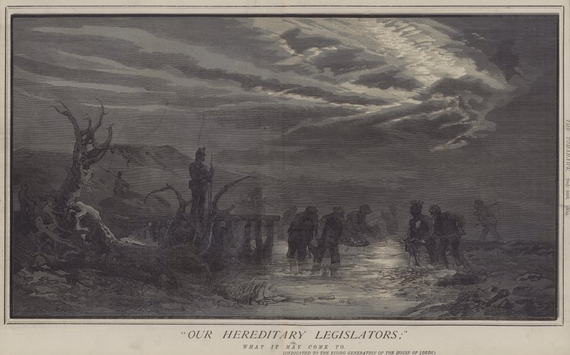 Nos législateurs héréditaires ; ou, ce que cela peut devenir (lithographie en couleur) - Matthew