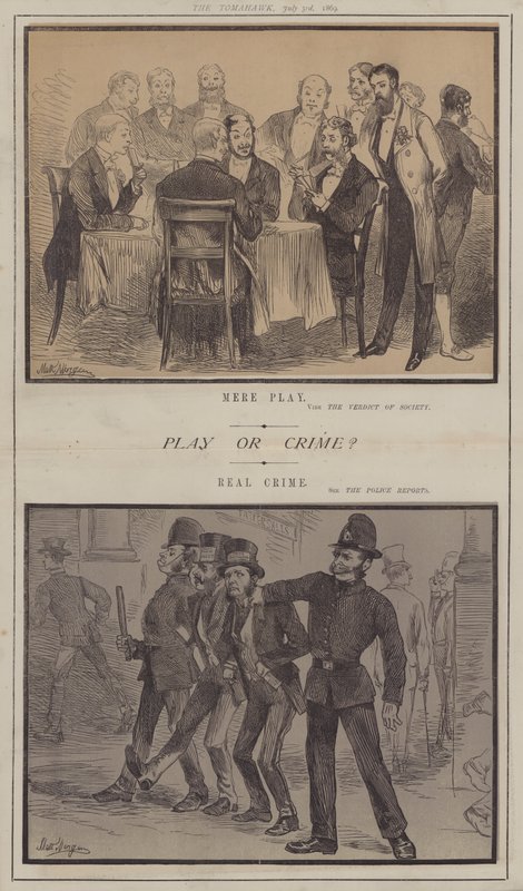 Jeu ou crime ? (lithographie en couleur) - Matthew