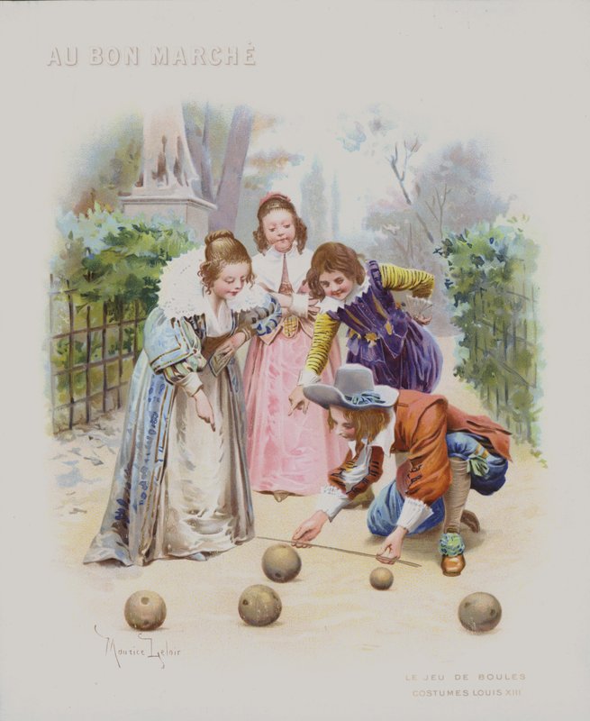 Une partie de boules, costumes de l