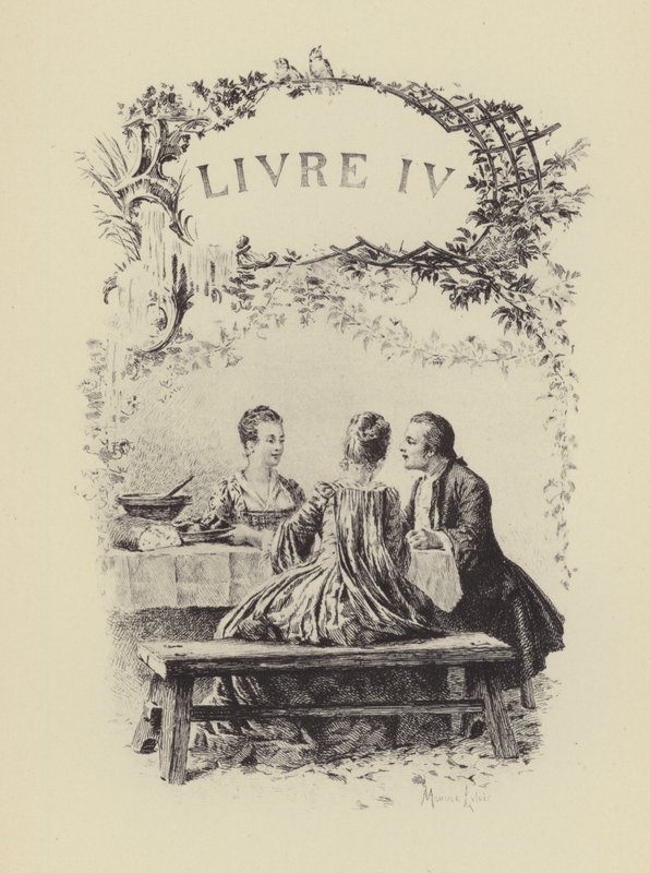 Illustration pour le Livre IV des Confessions de Jean-Jacques Rousseau - Maurice Leloir