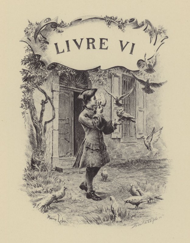 Illustration pour le Livre VI des Confessions de Jean-Jacques Rousseau - Maurice Leloir