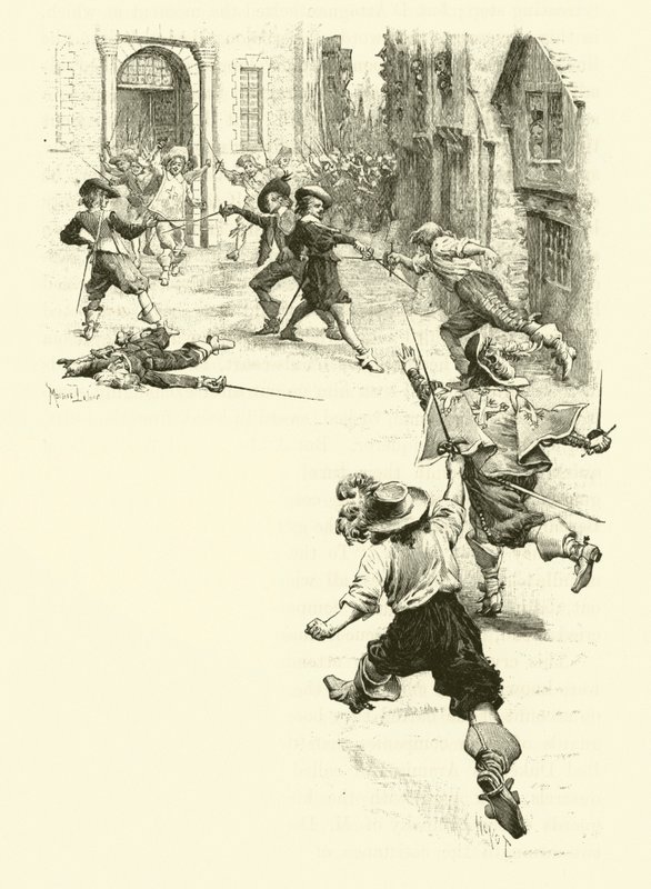 Illustration pour Les Trois Mousquetaires - Maurice Leloir