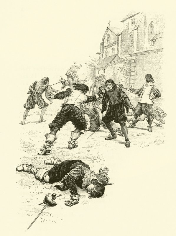 Illustration pour Les Trois Mousquetaires - Maurice Leloir