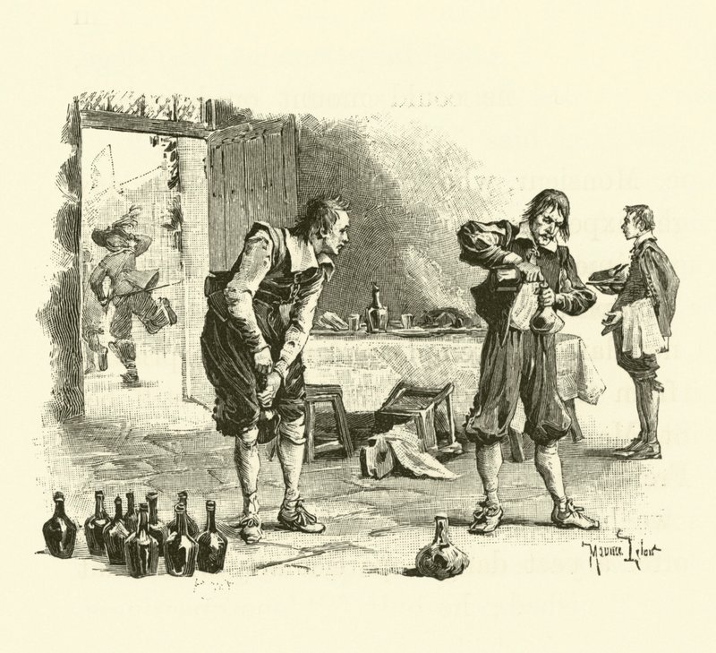 Illustration pour « Les Trois Mousquetaires » (gravure) - Maurice Leloir
