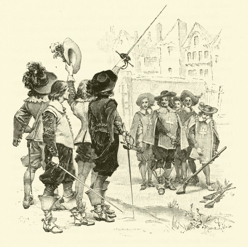 Illustration pour Les Trois Mousquetaires - Maurice Leloir