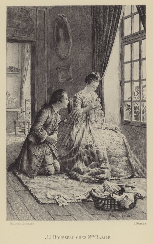 Jean-Jacques Rousseau chez Madame Basile - Maurice Leloir