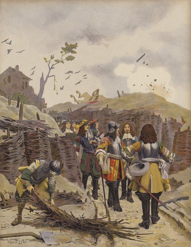 Louis XIV visitant les tranchées de Lille - Maurice Leloir