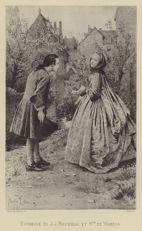Rencontre de Jean-Jacques Rousseau et Madame de Warens - Maurice Leloir