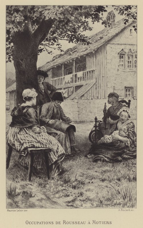 Occupations de Rousseau à Môtiers - Maurice Leloir