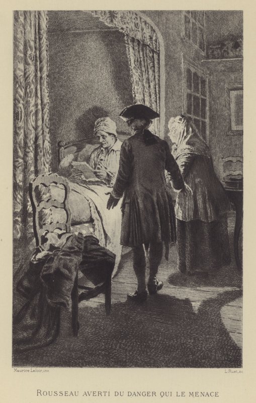 Rousseau averti du danger qui le menace - Maurice Leloir