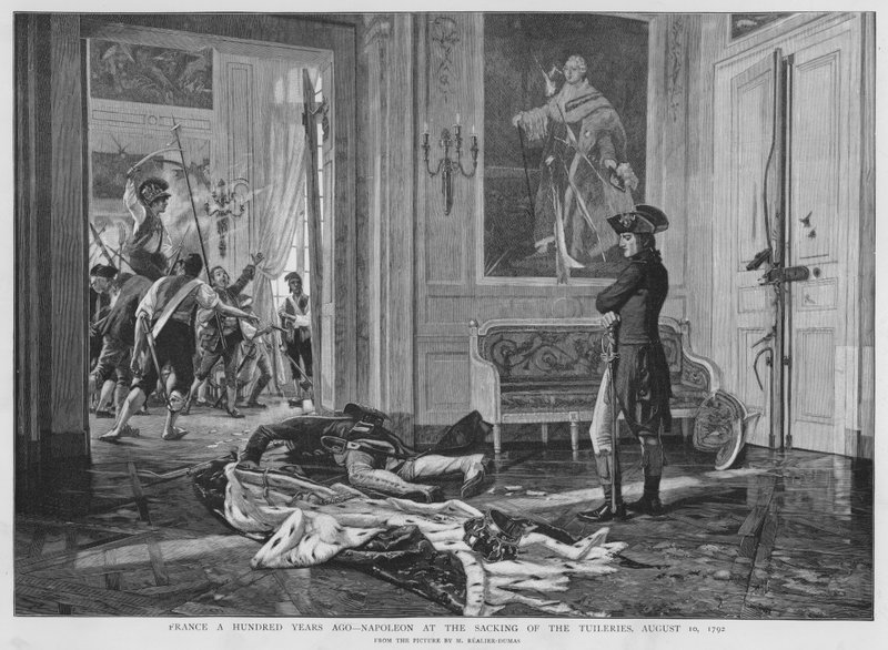 Napoléon au sac du Palais des Tuileries, Paris, Révolution française - Maurice Realier Dumas