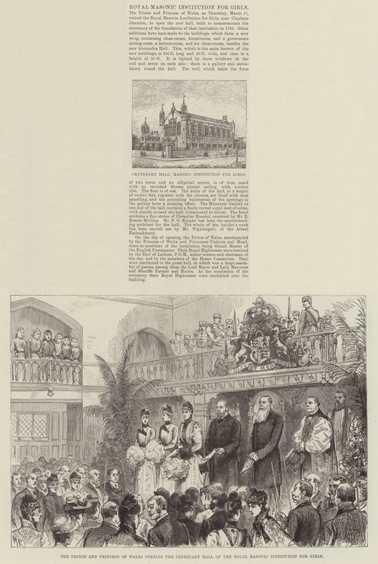 Institution maçonnique royale pour filles - Melton Prior