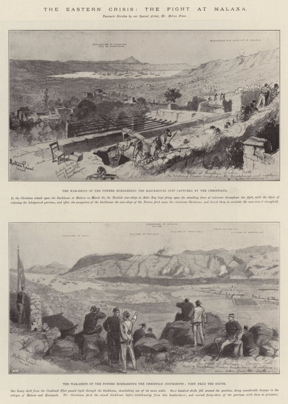 La crise orientale, le combat à Malaxa - Melton Prior