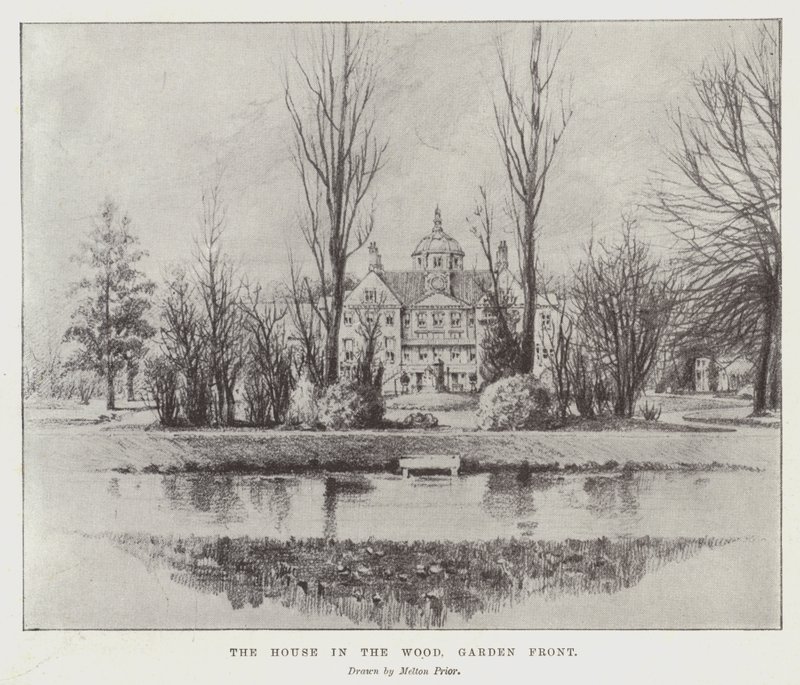 La maison dans les bois, façade du jardin - Melton Prior