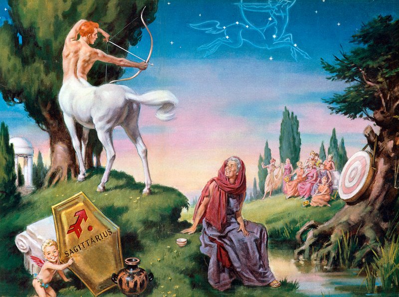 Sagittarius (colour litho) - Mervyn Suart