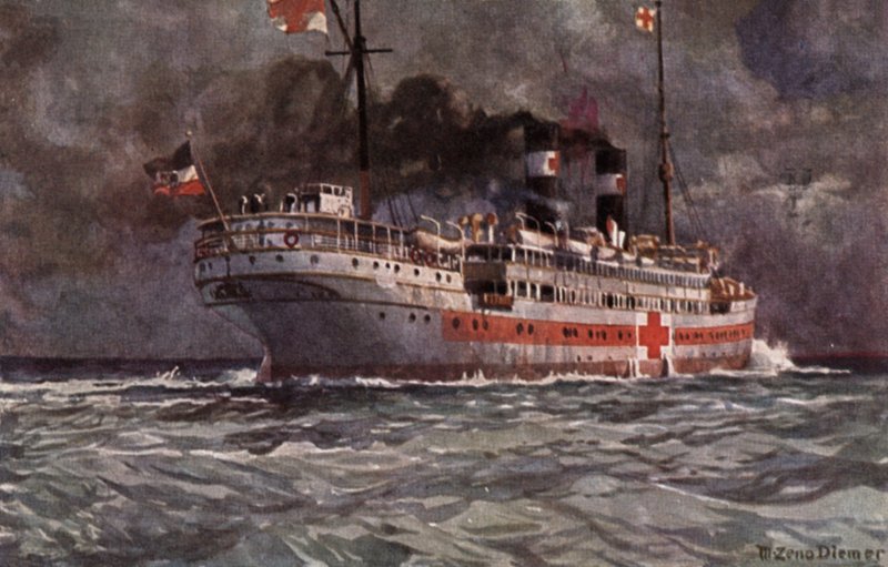 Navire-hôpital allemand, Première Guerre mondiale - Michael Zeno Diemer
