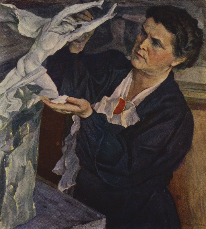 Portrait de la sculptrice soviétique Vera Mukhina - Mikhail Vasilievich Nesterov