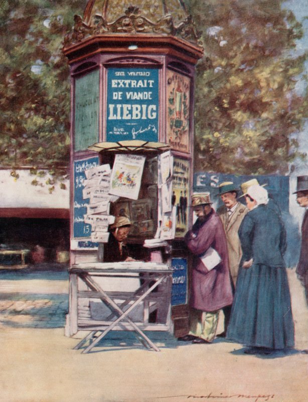 Un kiosque, Paris - Mortimer Ludington Menpes