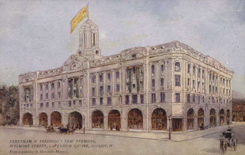 Les nouveaux locaux de Debenham et Freebody, Wigmore Street, Cavendish Square, Londres, Ouest - Mortimer Ludington Menpes